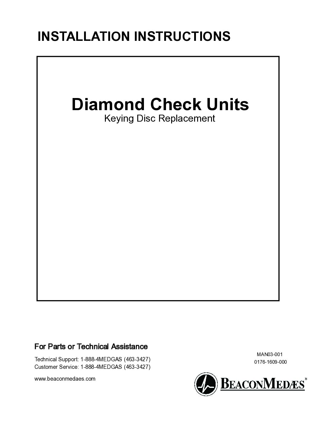 0176-1609-000 (MAN03-001) Diamond Check Units