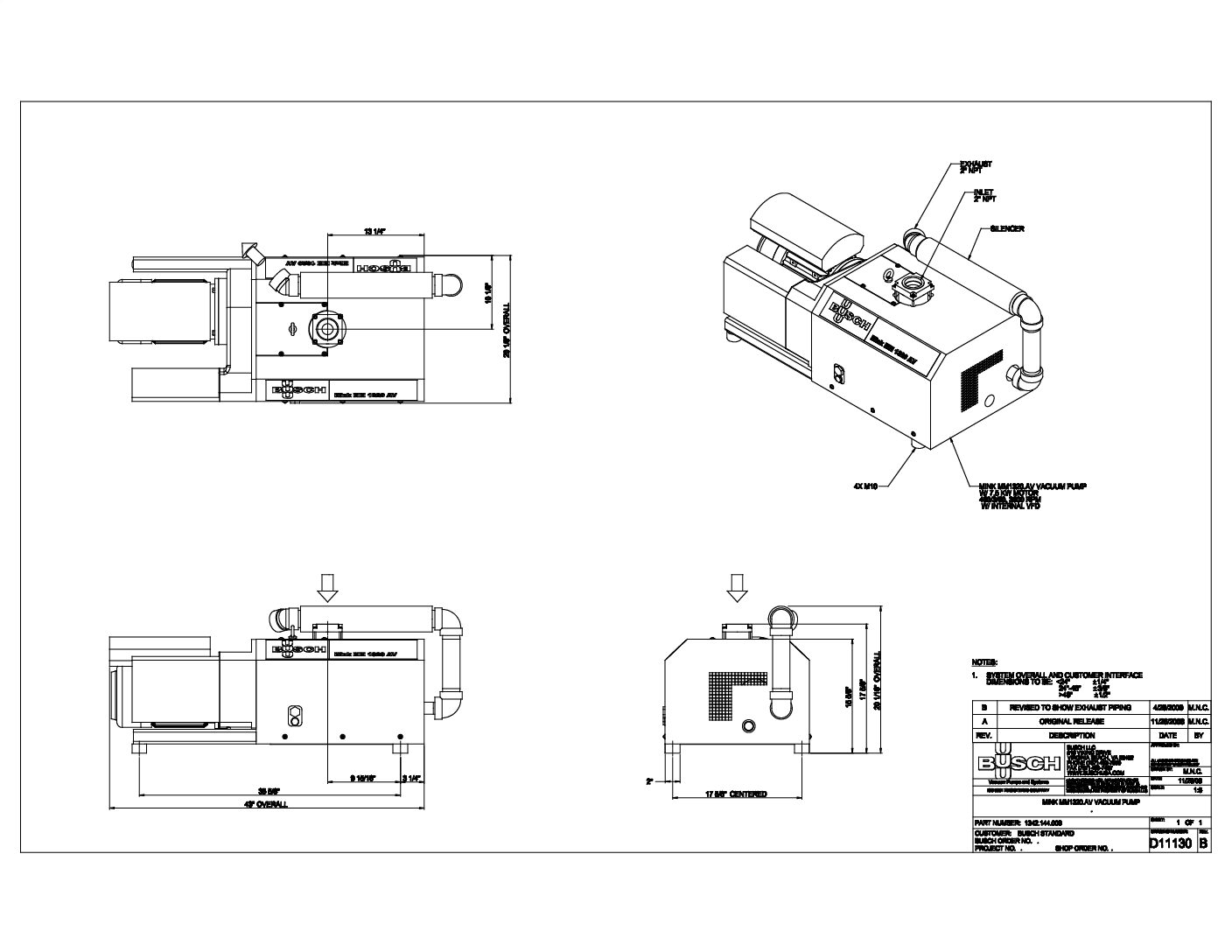 10hp MM1320AV FOOTPRINT