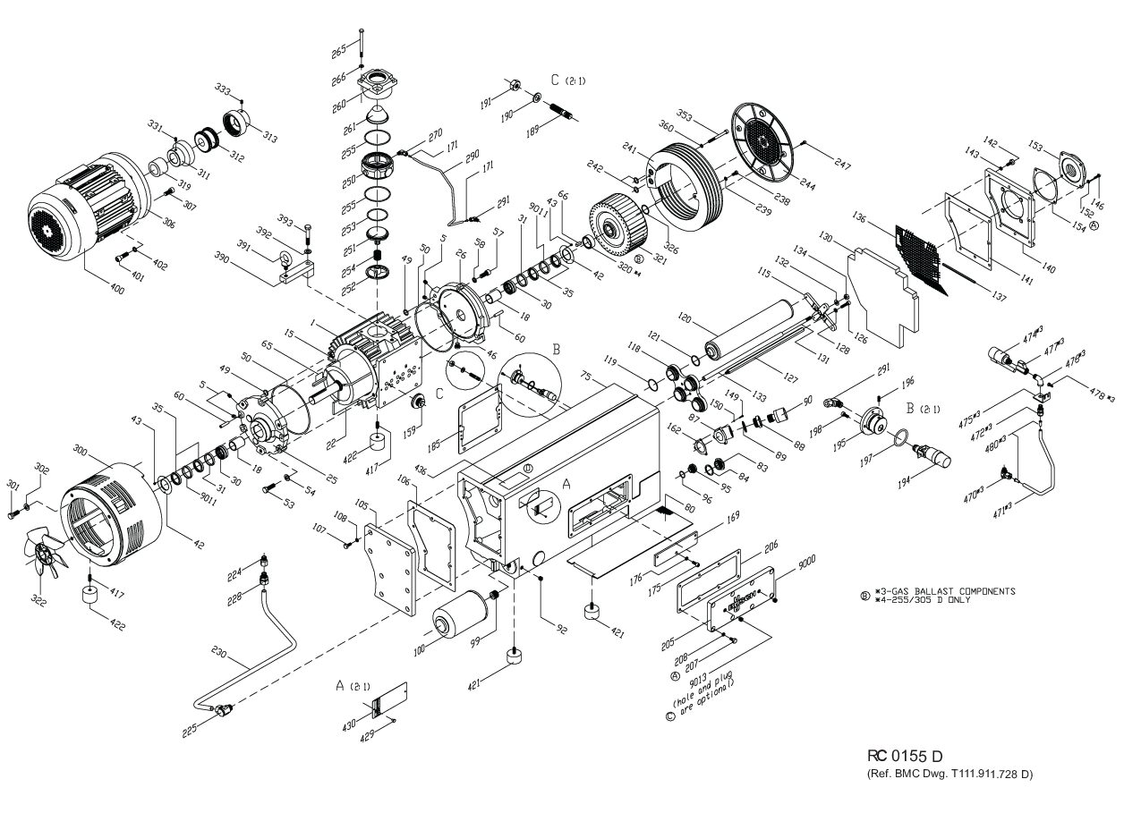 5HP RC0155 Exploded Parts View