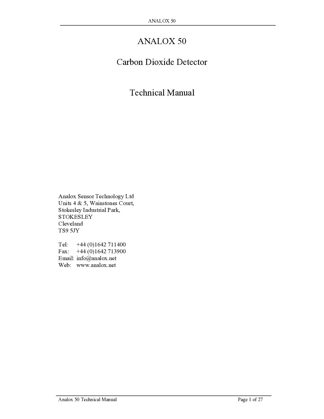A50 - Technical Manual