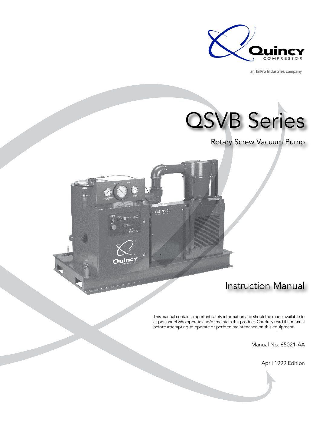Instruction Manual No 65021-AA QSVB Series
