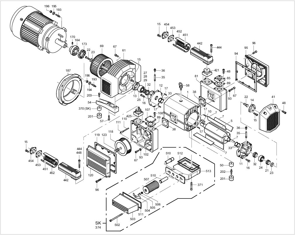 VTLF-250 Parts View