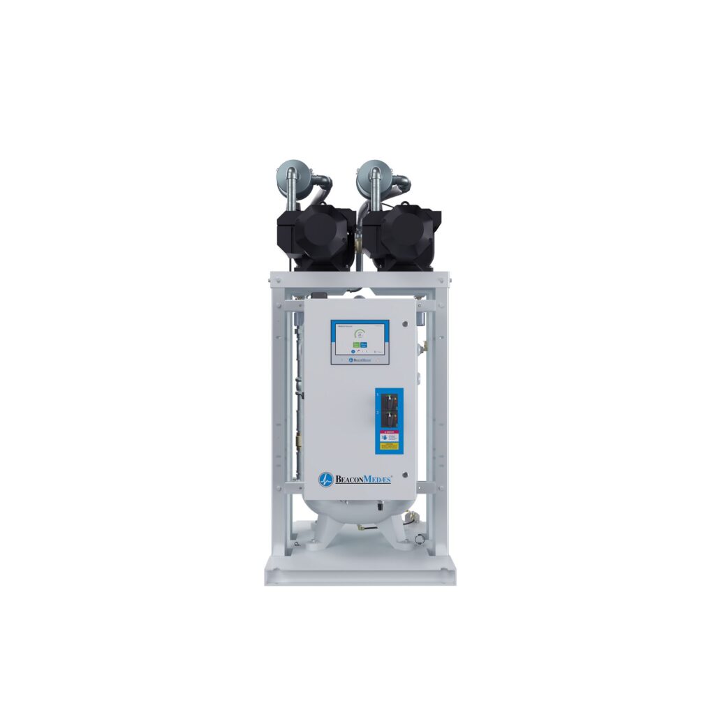 Oil-less rotary vane medical vacuum system front view
