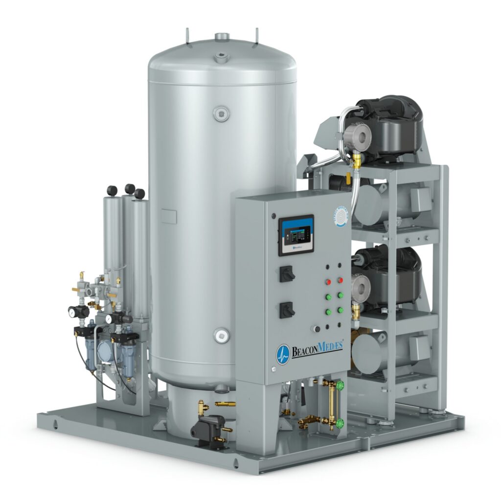 BeaconMedaes WSAS oil-free scroll medical air system, left angle