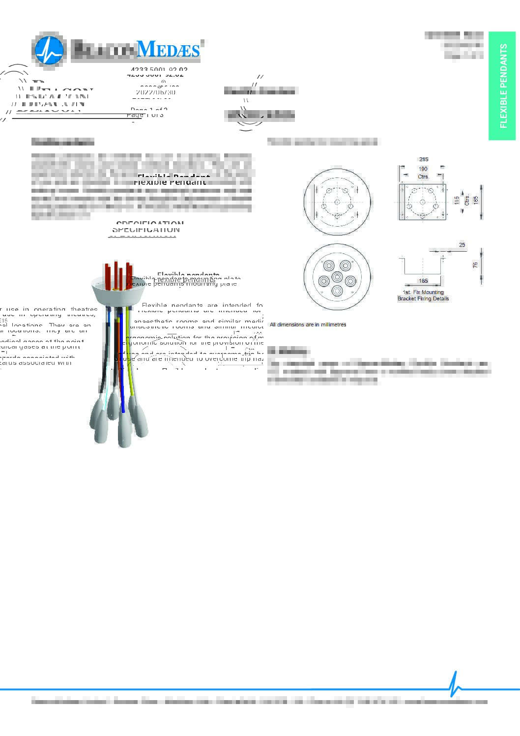 Flexible pendant HTM specification 4233500192