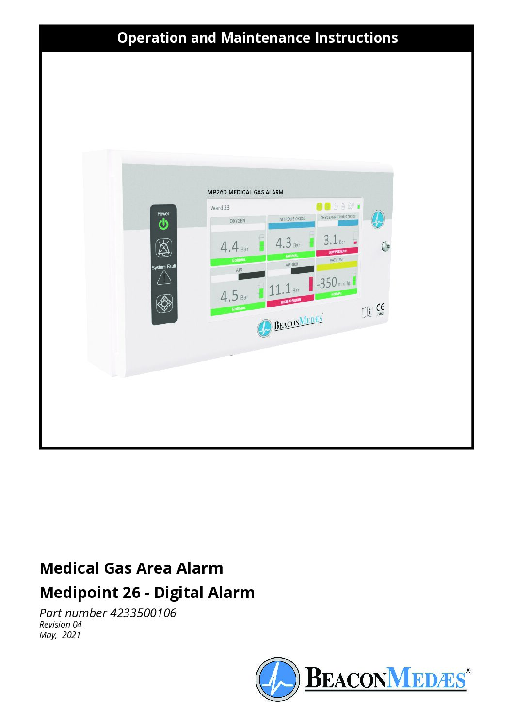 Medipoint 26 MK2 Area Alarm Installation Instructions